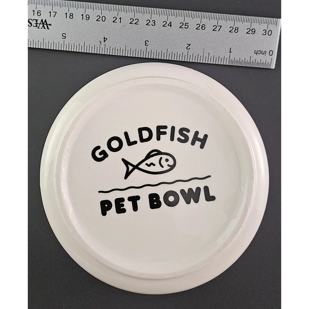 Goldfish Petbowl Ceramic Dish With Goldfish Figure On The Bottom Unique Gift